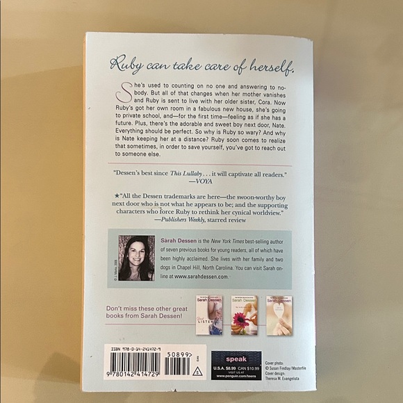 Sarah Dessen 'Lock and Key' Book - Picture 2 of 2